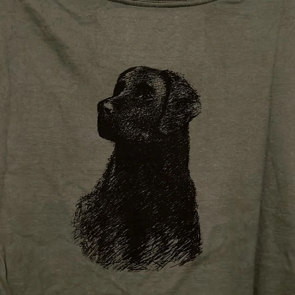 NWT J Crew Long-sleeve made-in-the-USA retriever graphic T-shirt